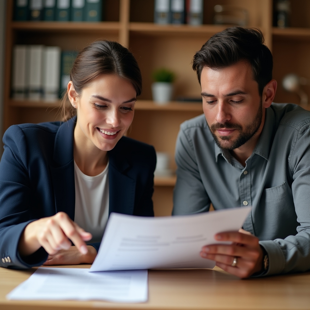 Educational team discussing course materials for foreign workers in Poland